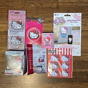 NWT SANRIO CREME SHOP HELLO KITTY BATH EYE CHARM COASTER DECAL NANOBLOCK  LOT